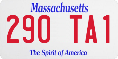 MA license plate 290TA1