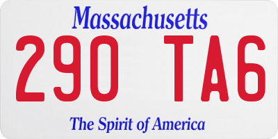 MA license plate 290TA6