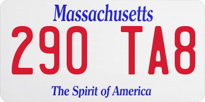 MA license plate 290TA8