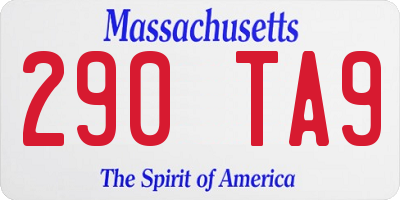 MA license plate 290TA9