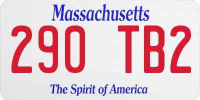 MA license plate 290TB2