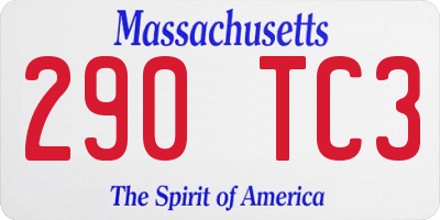 MA license plate 290TC3