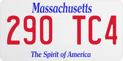 MA license plate 290TC4