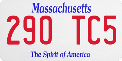 MA license plate 290TC5
