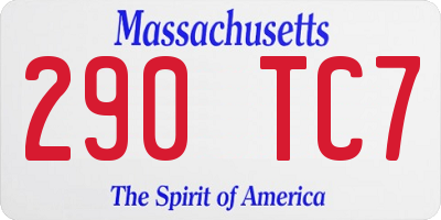 MA license plate 290TC7