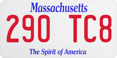 MA license plate 290TC8