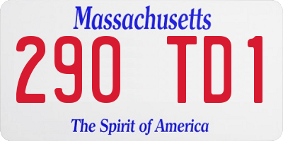 MA license plate 290TD1