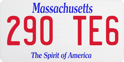 MA license plate 290TE6