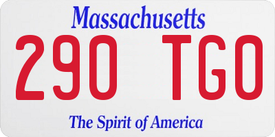 MA license plate 290TG0
