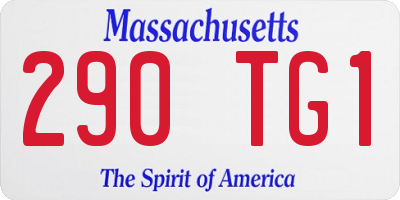 MA license plate 290TG1