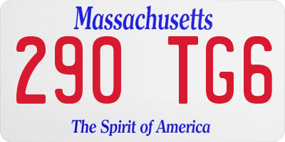 MA license plate 290TG6