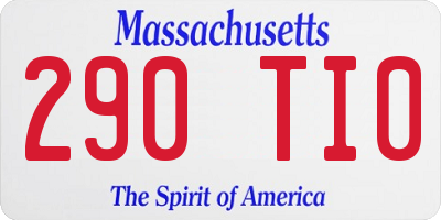 MA license plate 290TI0