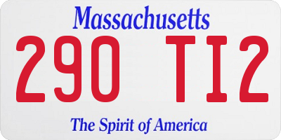 MA license plate 290TI2