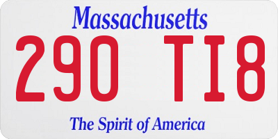 MA license plate 290TI8