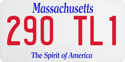 MA license plate 290TL1