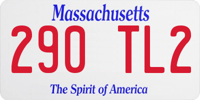 MA license plate 290TL2