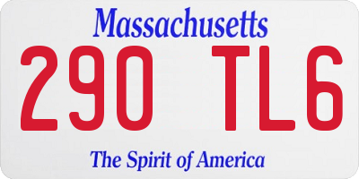 MA license plate 290TL6