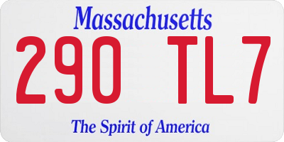 MA license plate 290TL7