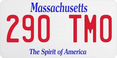MA license plate 290TM0