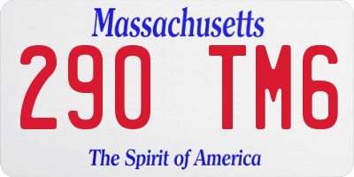 MA license plate 290TM6