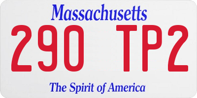 MA license plate 290TP2