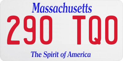 MA license plate 290TQ0