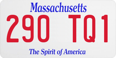 MA license plate 290TQ1