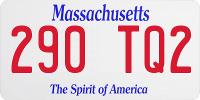 MA license plate 290TQ2