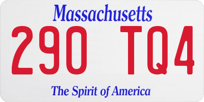 MA license plate 290TQ4