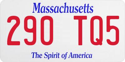 MA license plate 290TQ5