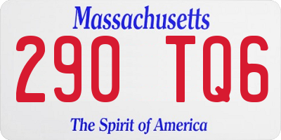 MA license plate 290TQ6