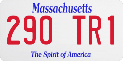 MA license plate 290TR1