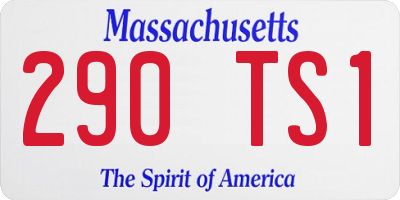MA license plate 290TS1