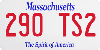 MA license plate 290TS2