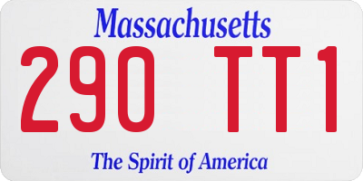 MA license plate 290TT1