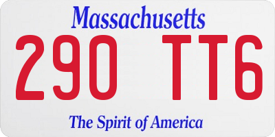 MA license plate 290TT6