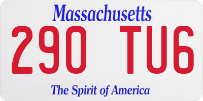 MA license plate 290TU6