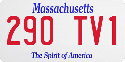 MA license plate 290TV1