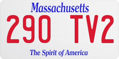 MA license plate 290TV2