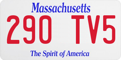 MA license plate 290TV5