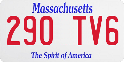 MA license plate 290TV6