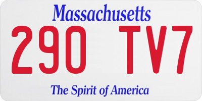 MA license plate 290TV7