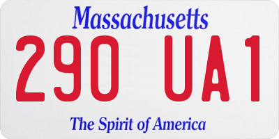 MA license plate 290UA1