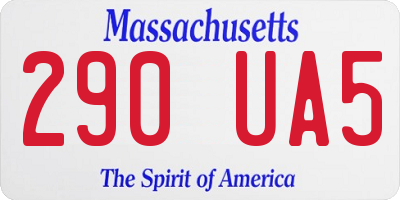 MA license plate 290UA5