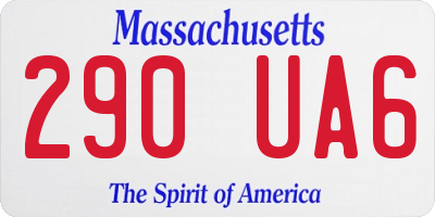 MA license plate 290UA6
