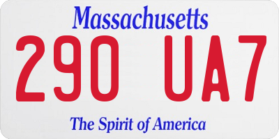 MA license plate 290UA7