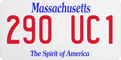 MA license plate 290UC1