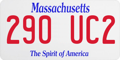 MA license plate 290UC2