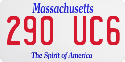 MA license plate 290UC6