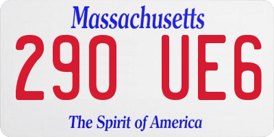 MA license plate 290UE6